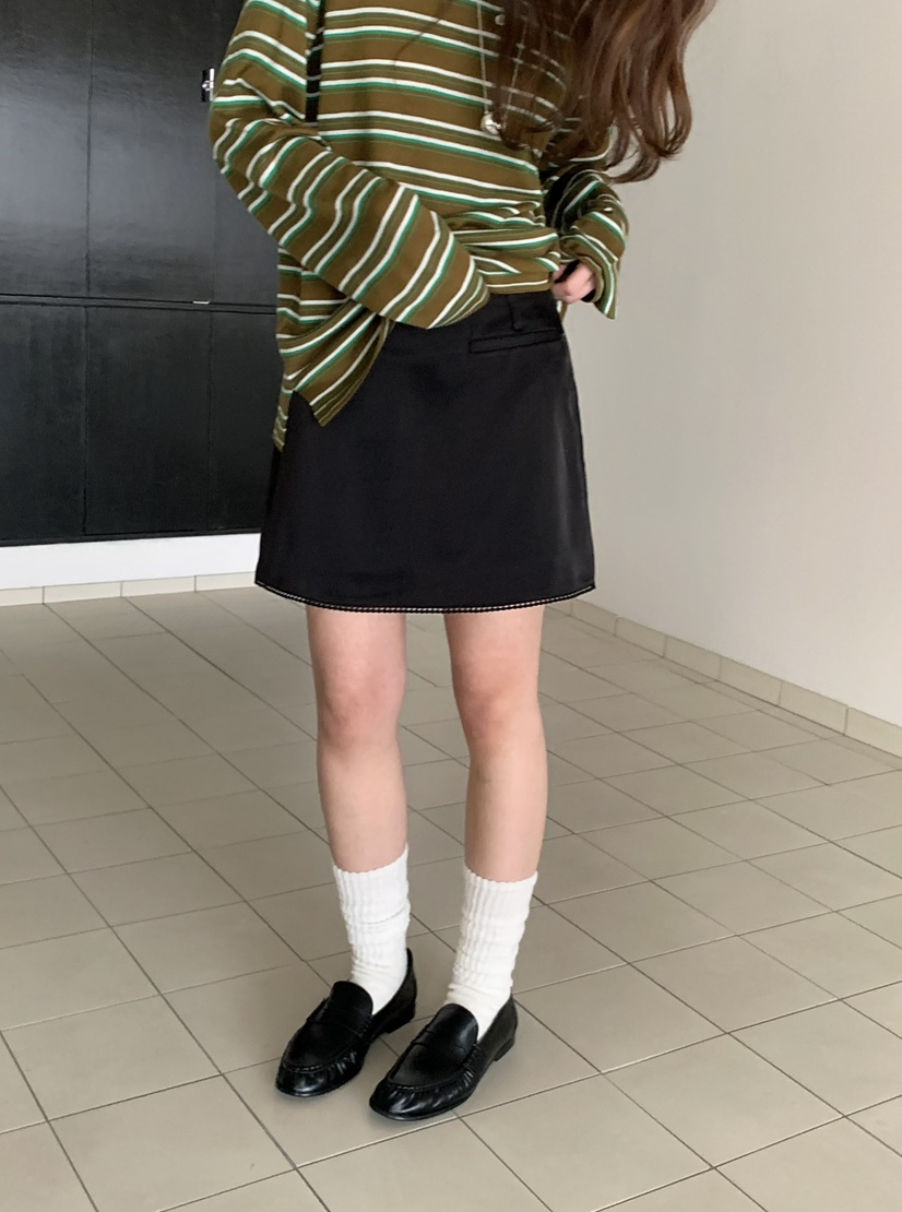 PEBBLE韓國直郵女裝新品時尚人氣職業推薦熱賣26春夏短裙PEBBLE短裙