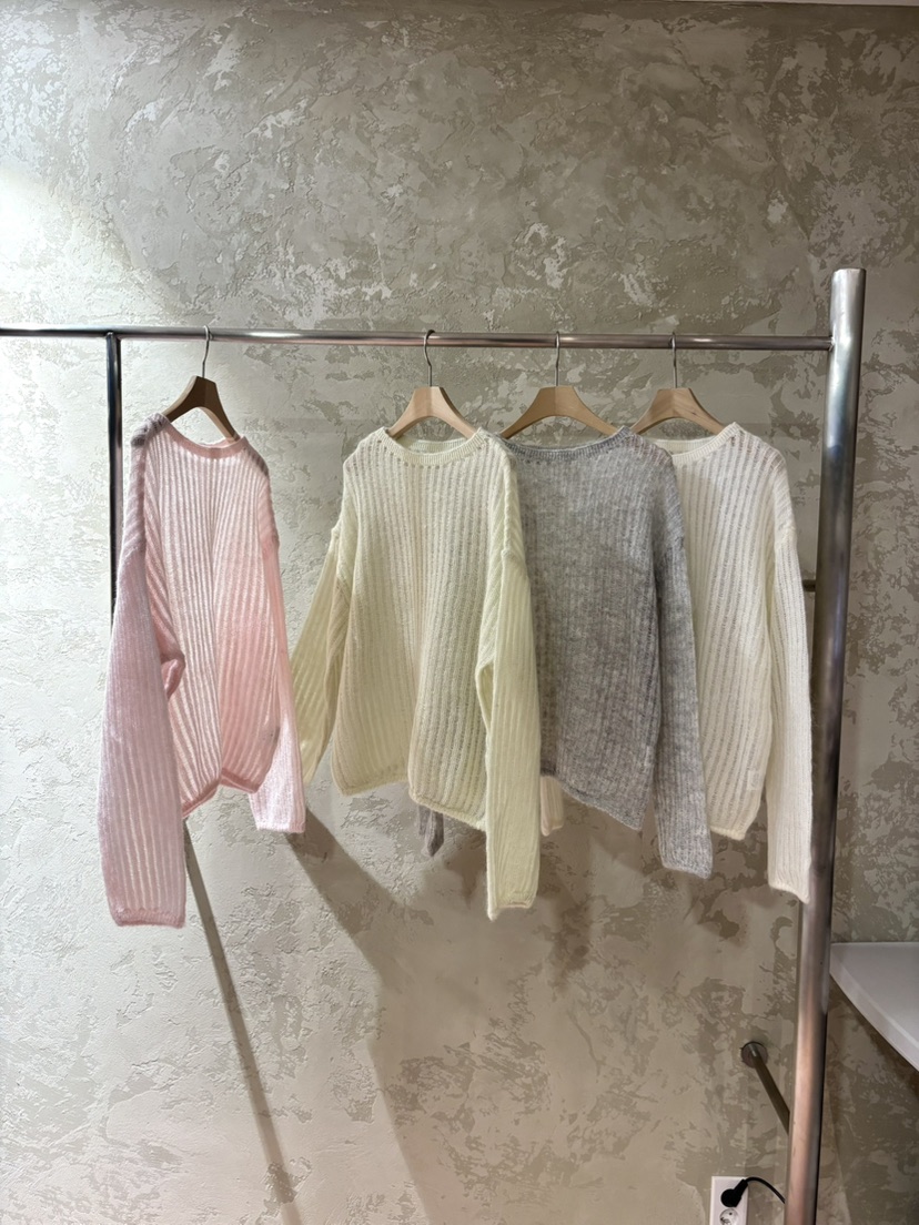 PIN-UP東大門代購女裝新品熱賣時尚26春夏針織衫毛圈羊毛PIN-UP針織衫