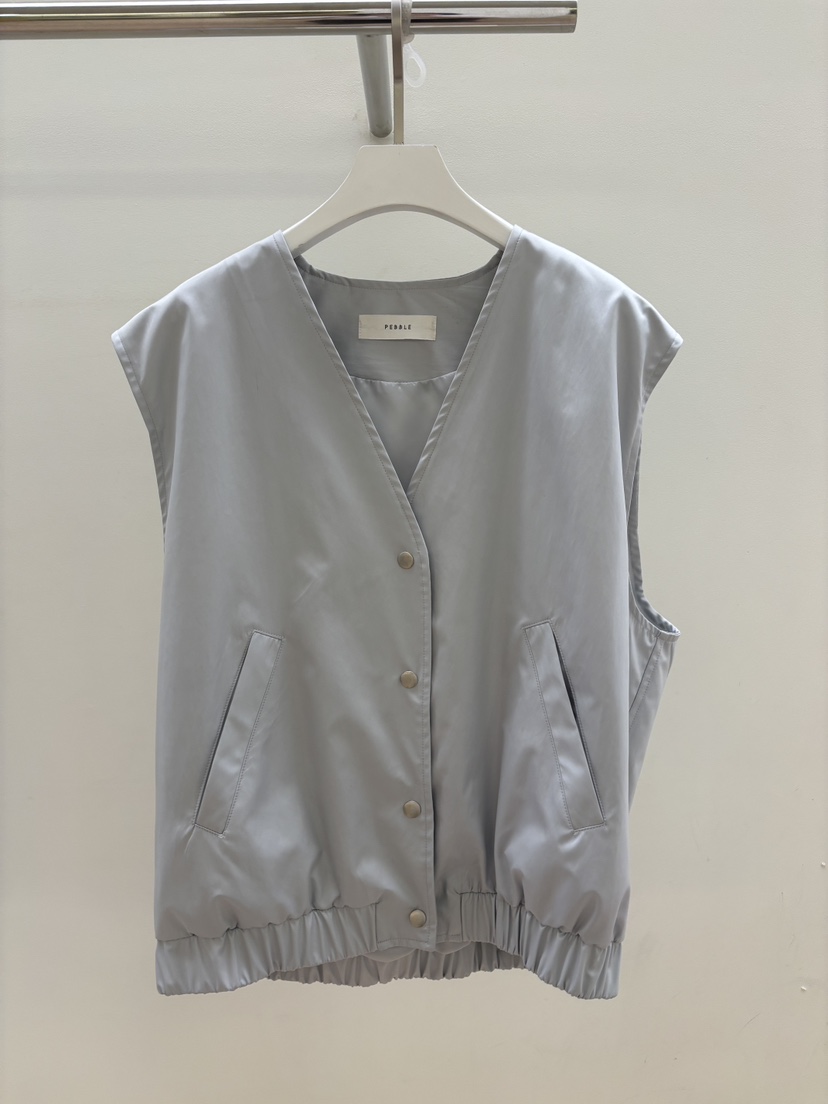 PEBBLE韓國直郵女裝新品26春夏推薦熱賣真品休閑馬甲尼龍PEBBLE馬甲圖色1