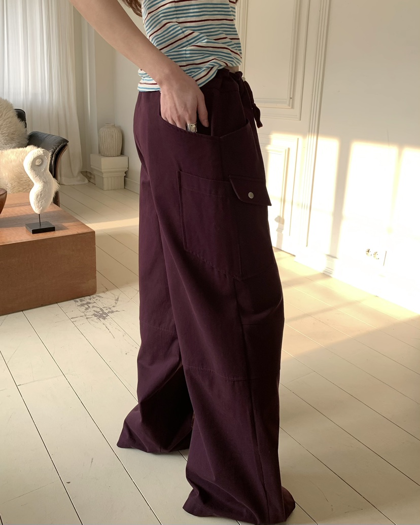 PEBBLE韓國直郵女士新款真品熱賣時尚人氣推薦26春夏休閑褲PEBBLE休閑褲