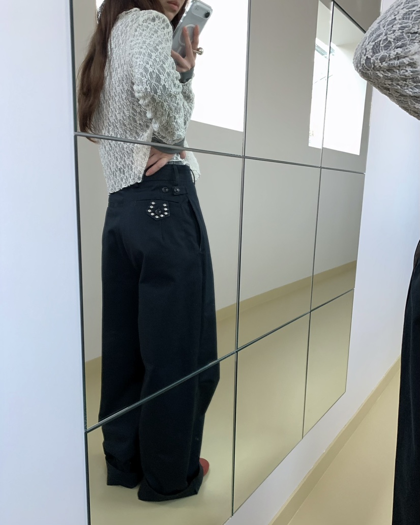 PEBBLE韓國直郵女裝新款職業休閑時尚真品推薦熱賣休閑褲PEBBLE休閑褲