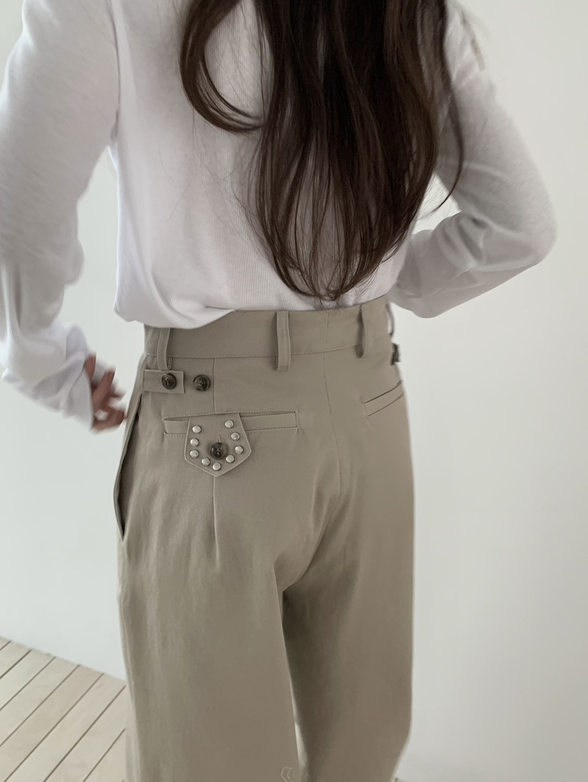 PEBBLE韓國直郵女裝新款職業休閑時尚真品推薦熱賣休閑褲PEBBLE休閑褲