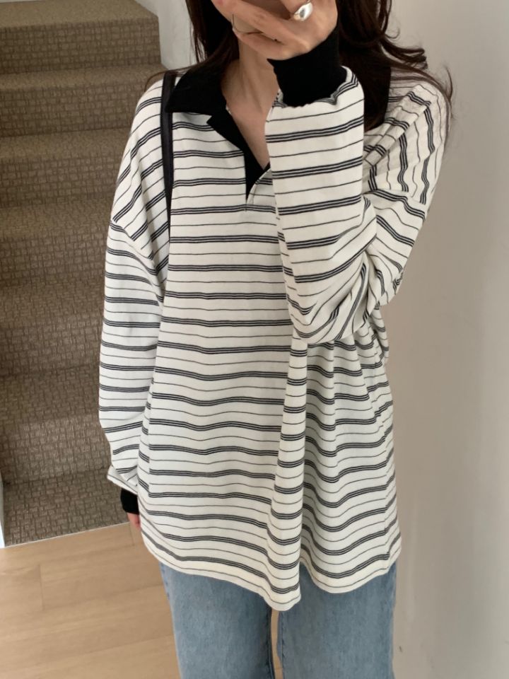 KOMOREBI韓國代購女士新品推薦熱賣時尚休閑職業真品長袖T恤KOMOREBI長袖T恤圖色1