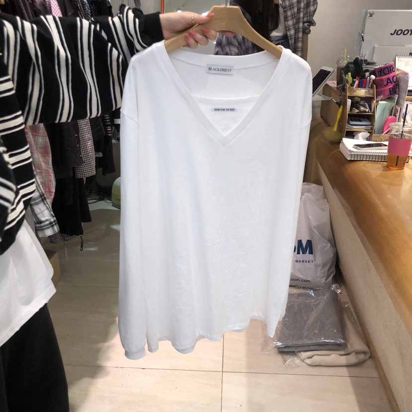 BLACKFRIDAY韓國直郵女裝新品時尚真品人氣職業休閑長袖T恤BLACK FRIDAY長袖T恤圖色1