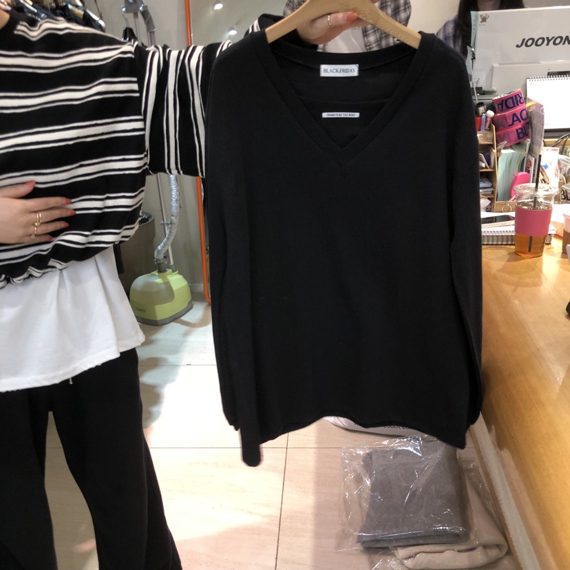 BLACKFRIDAY韓國直郵女裝新品時尚真品人氣職業休閑長袖T恤BLACK FRIDAY長袖T恤圖色2