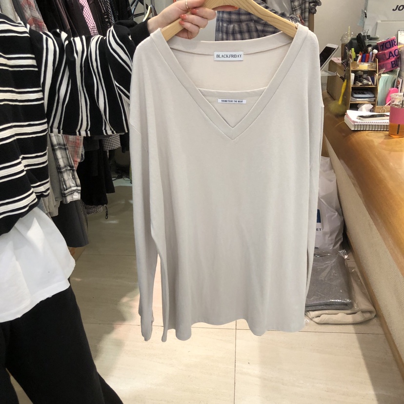 BLACKFRIDAY韓國直郵女裝新品時尚真品人氣職業休閑長袖T恤BLACK FRIDAY長袖T恤圖色3