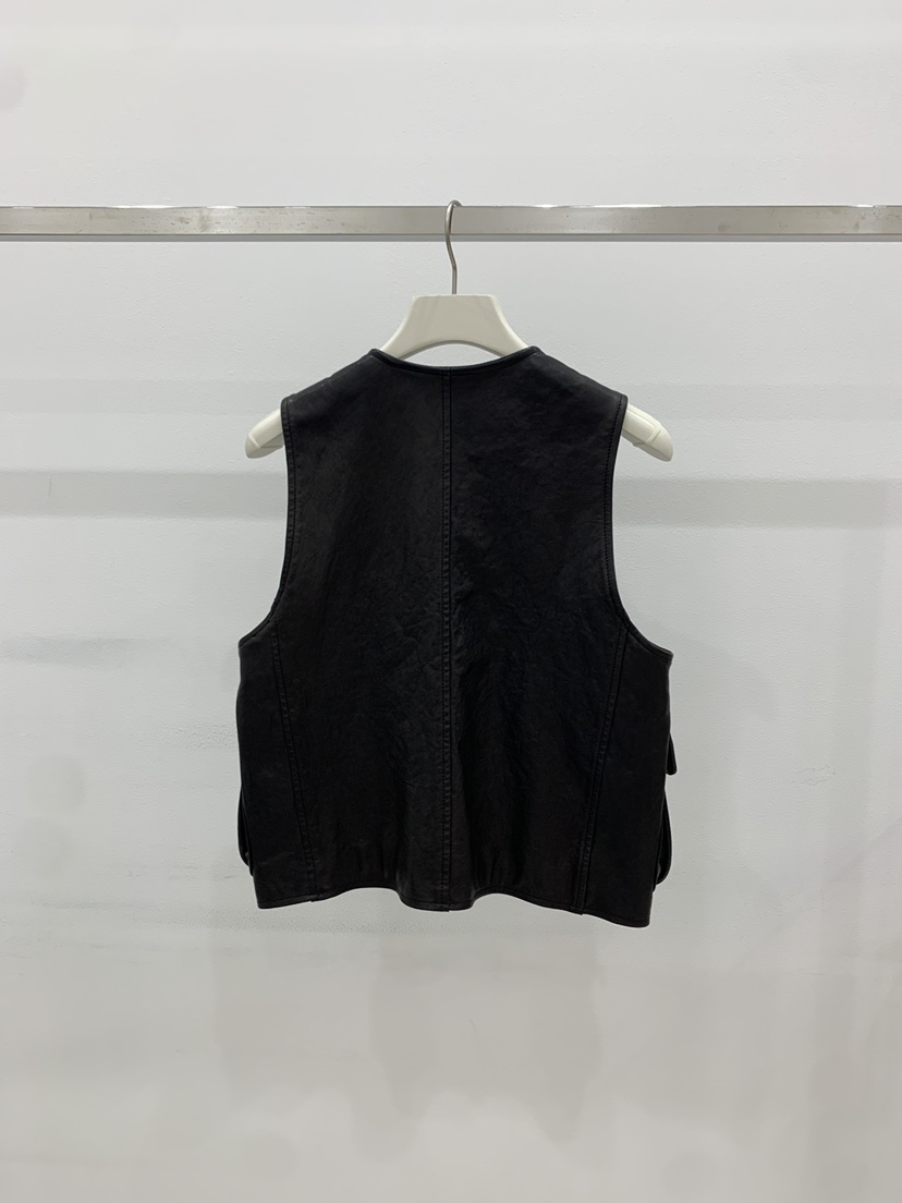 ARVE東大門實拍女士新款職業26春夏真品人氣馬甲口袋皮革ARVE馬甲