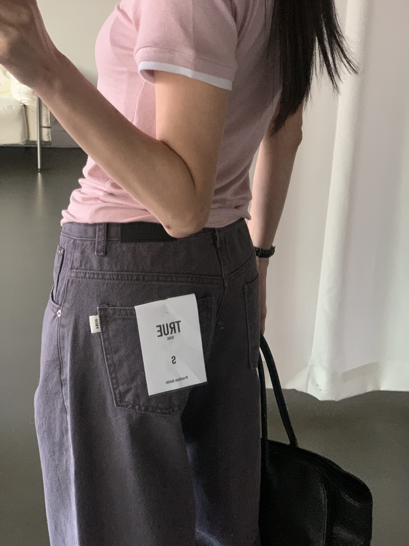 TRUE韓國直郵女士新品人氣26春夏熱賣職業休閑推薦牛仔褲TRUE牛仔褲