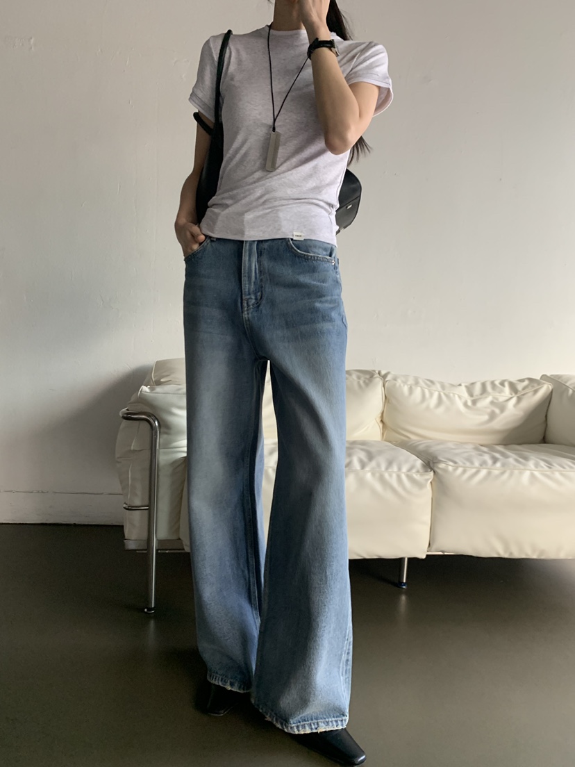 TRUE東大門代購女士新品職業人氣26春夏休閑時尚推薦牛仔褲TRUE牛仔褲