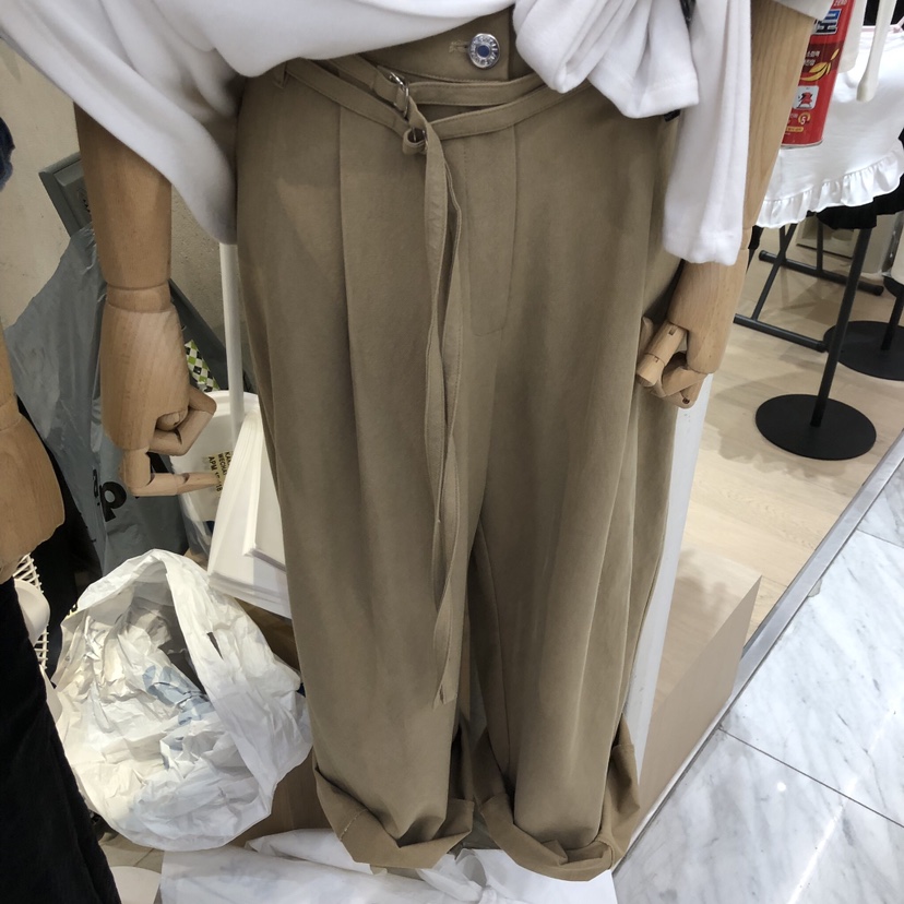 BLACKFRIDAY東大門實拍女裝新款時尚休閑人氣休閑褲含腰帶BLACK FRIDAY休閑褲圖色1