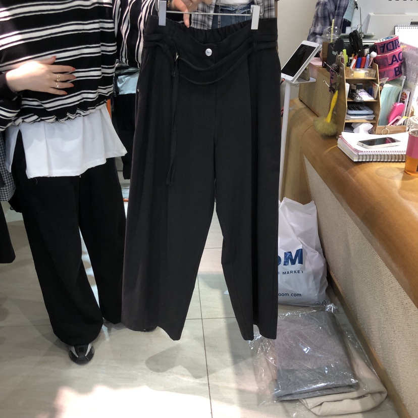 BLACKFRIDAY東大門實拍女裝新款時尚休閑人氣休閑褲含腰帶BLACK FRIDAY休閑褲圖色2