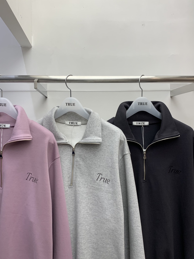 TRUE韓國代購女士新品時尚職業人氣熱賣休閑26春夏衛衣拉鏈TRUE衛衣