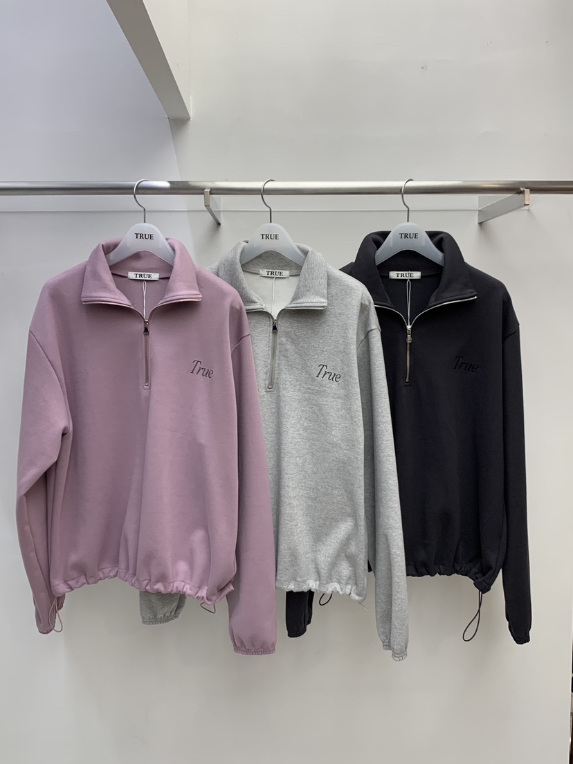 TRUE韓國代購女士新品時尚職業人氣熱賣休閑26春夏衛衣拉鏈TRUE衛衣