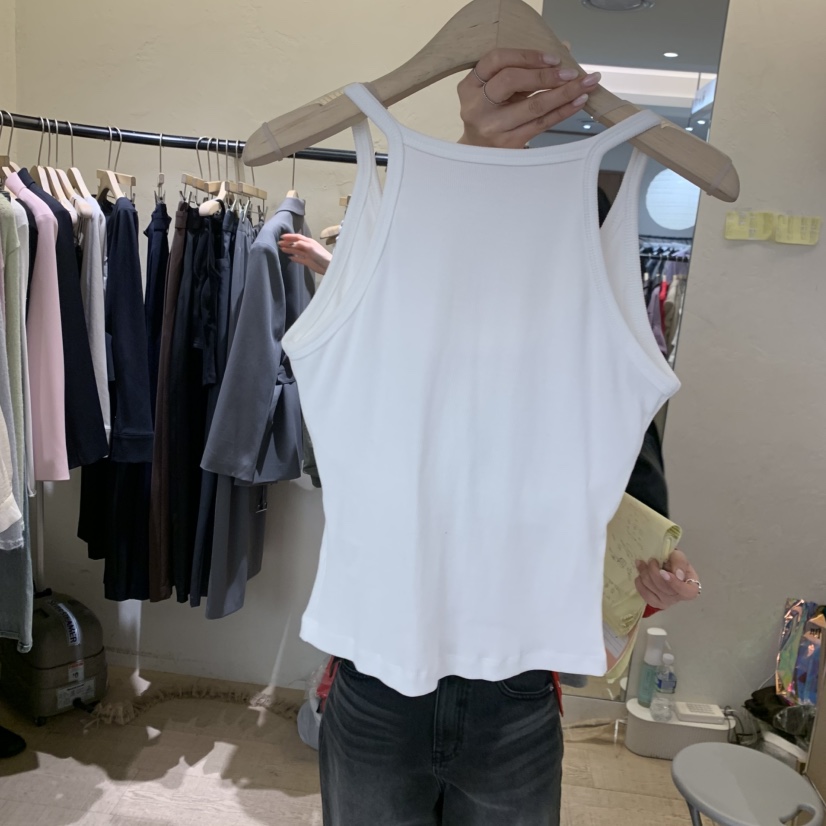 W AND J韓國直郵女士新款休閑真品26春夏時尚職業吊帶背心W AND J吊帶/背心