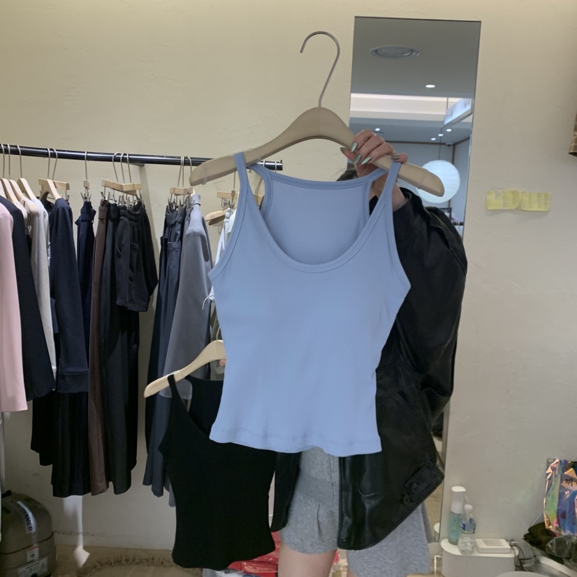 W AND J韓國直郵女士新款休閑真品26春夏時尚職業吊帶背心W AND J吊帶/背心圖色2