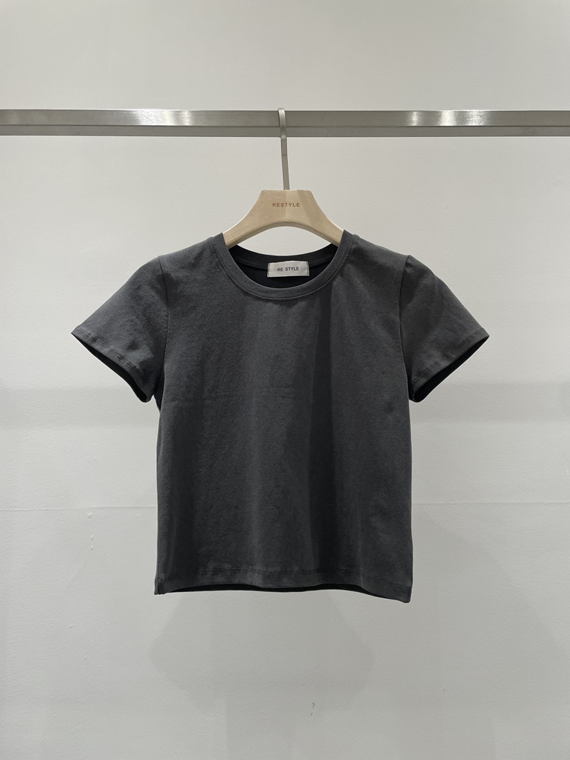 RE STYLE-Q東大門實拍女裝新品26春夏人氣真品推薦熱賣T恤RE STYLET恤圖色3墨色