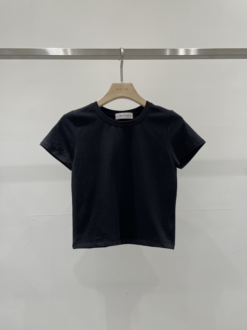 RE STYLE-Q東大門實拍女裝新品26春夏人氣真品推薦熱賣T恤RE STYLET恤圖色4黑色
