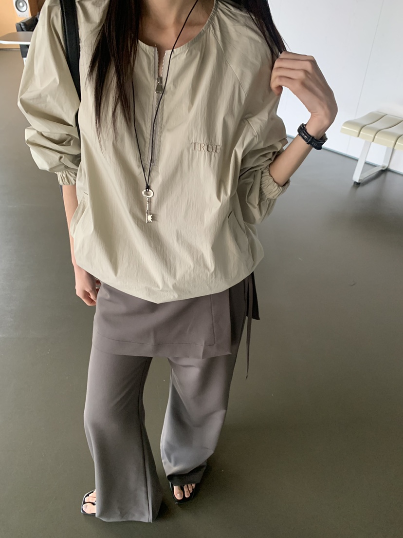 TRUE韓國直郵女士新款職業休閑推薦時尚26春夏襯衫蕾絲衫TRUE襯衫/蕾絲衫