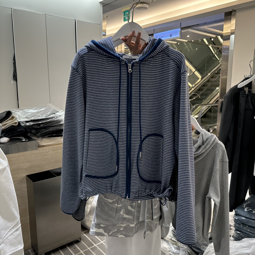 VIVE東大門實拍女士新款熱賣休閑推薦夾克連帽拉鏈衫海軍VIVE夾克圖色2