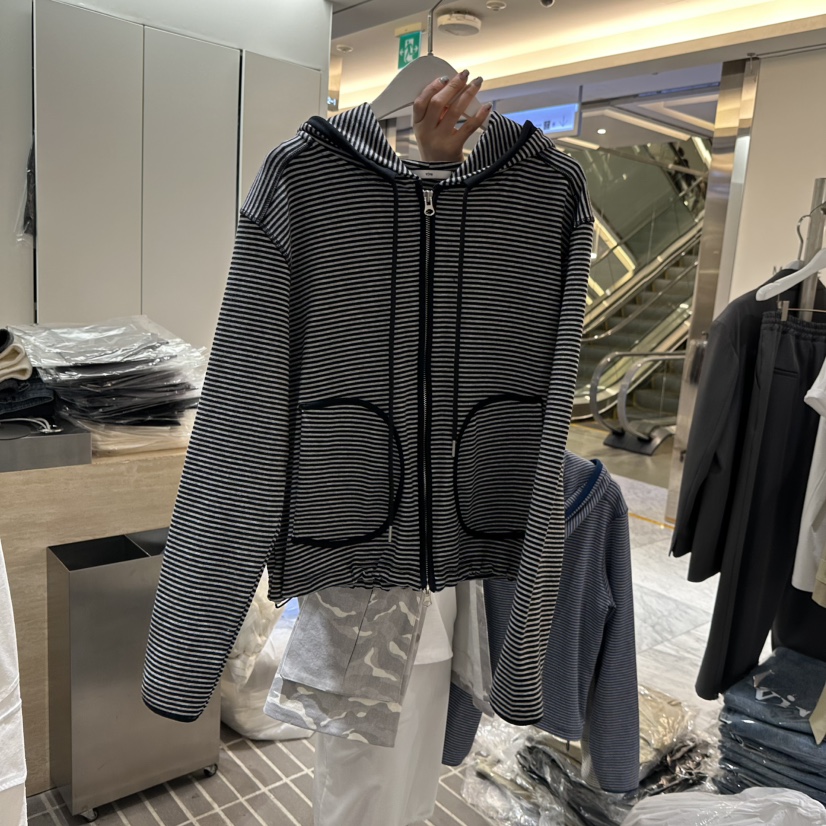 VIVE東大門實拍女士新款熱賣休閑推薦夾克連帽拉鏈衫海軍VIVE夾克圖色3