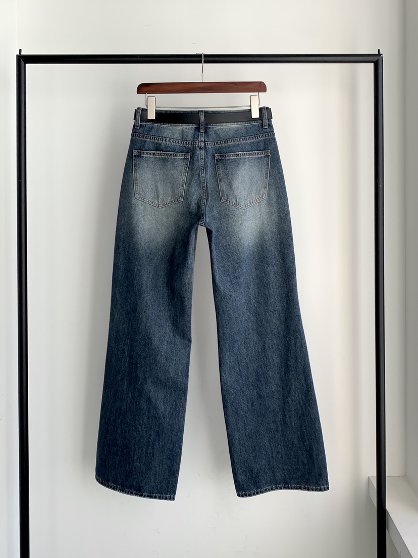 DAVICHI/D.SECOND東大門直郵女士新品時尚牛仔褲含隨機腰帶DAVICHI/D.SECOND牛仔褲