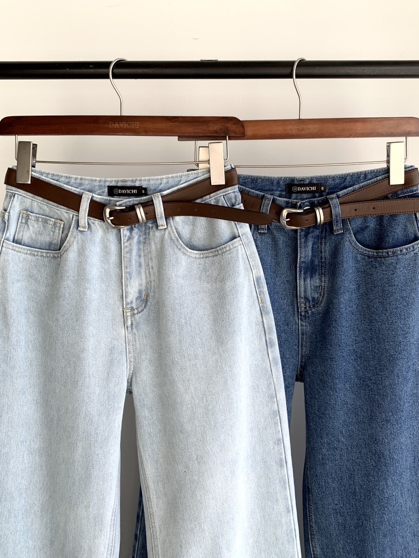 DAVICHI/D.SECOND韓國代購女士新品時尚牛仔褲含隨機腰帶DAVICHI/D.SECOND牛仔褲