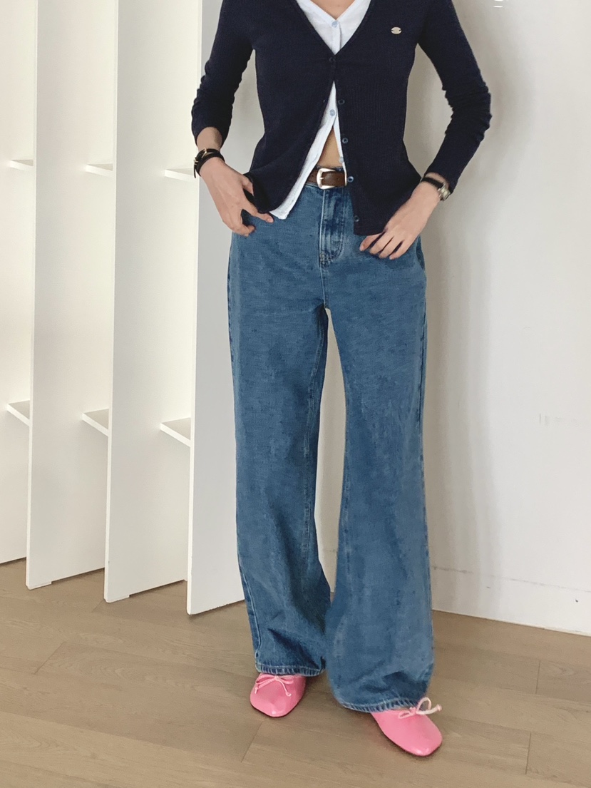 DAVICHI/D.SECOND韓國代購女士新品時尚牛仔褲含隨機腰帶DAVICHI/D.SECOND牛仔褲