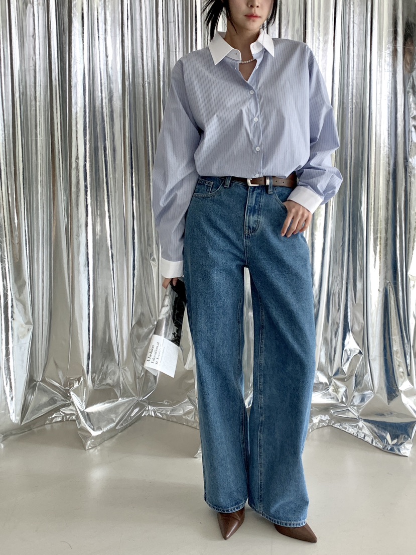 DAVICHI/D.SECOND韓國代購女士新品時尚牛仔褲含隨機腰帶DAVICHI/D.SECOND牛仔褲