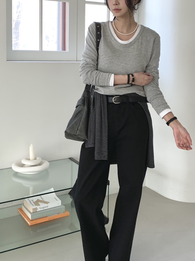 DAVICHI/D.SECOND韓國代購女士新品熱賣休閑職業長袖T恤DAVICHI/D.SECOND長袖T恤