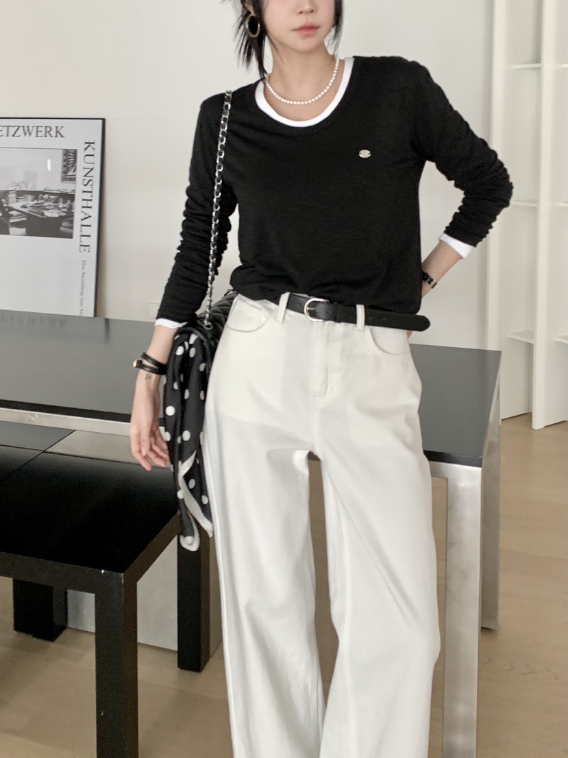 DAVICHI/D.SECOND韓國代購女士新品熱賣休閑職業長袖T恤DAVICHI/D.SECOND長袖T恤