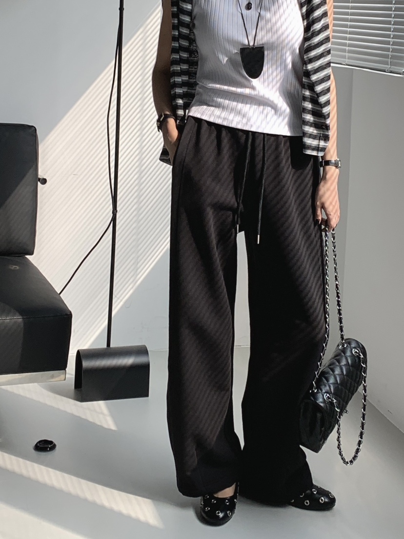 DAVICHI/D.SECOND東大門實拍女裝新款26春夏休閑褲腰帶DAVICHI/D.SECOND休閑褲