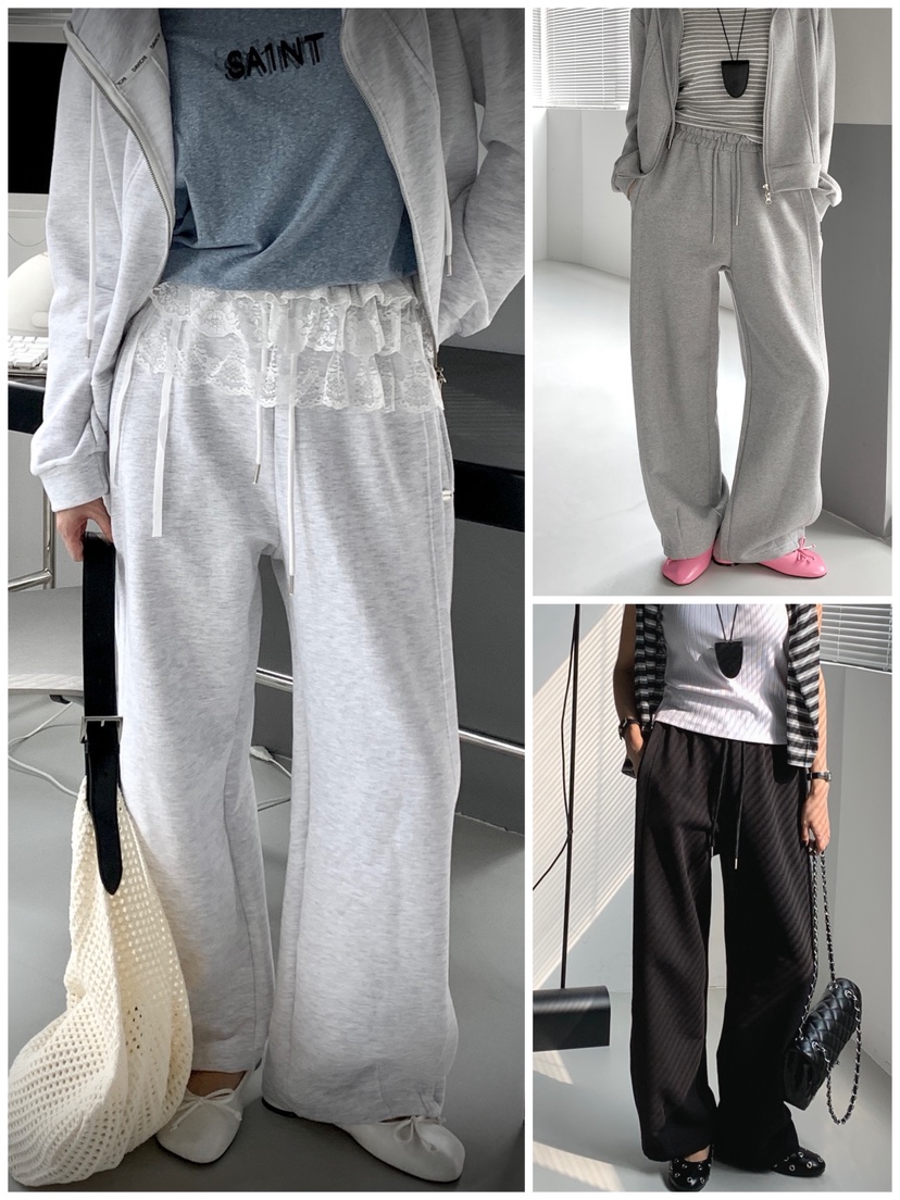 DAVICHI/D.SECOND東大門實拍女裝新款26春夏休閑褲腰帶DAVICHI/D.SECOND休閑褲