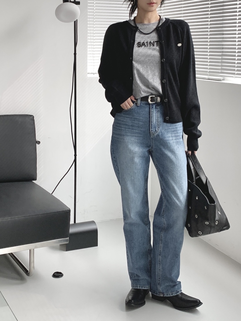 DAVICHI/D.SECOND韓國直郵女裝新款推薦牛仔褲含隨機腰帶DAVICHI/D.SECOND牛仔褲