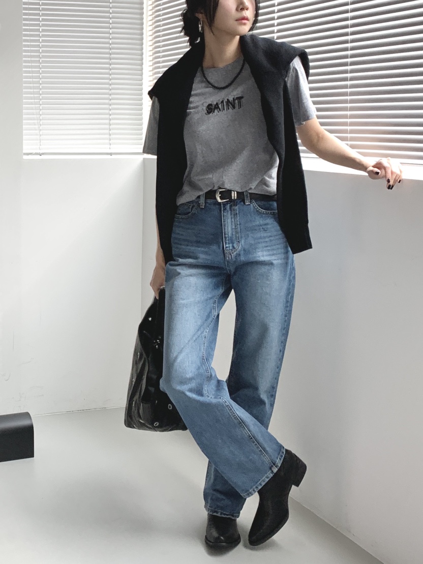 DAVICHI/D.SECOND韓國直郵女裝新款推薦牛仔褲含隨機腰帶DAVICHI/D.SECOND牛仔褲