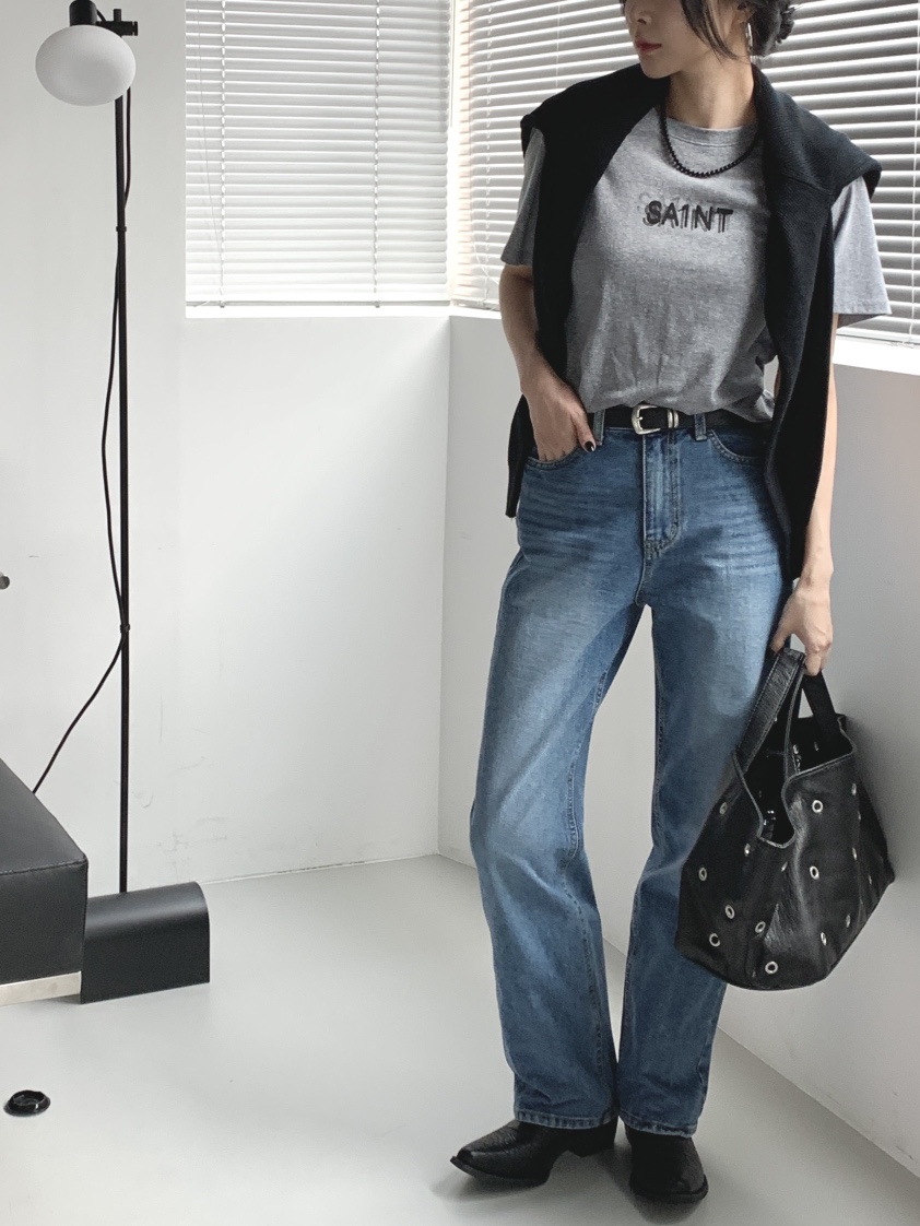 DAVICHI/D.SECOND韓國直郵女裝新款推薦牛仔褲含隨機腰帶DAVICHI/D.SECOND牛仔褲