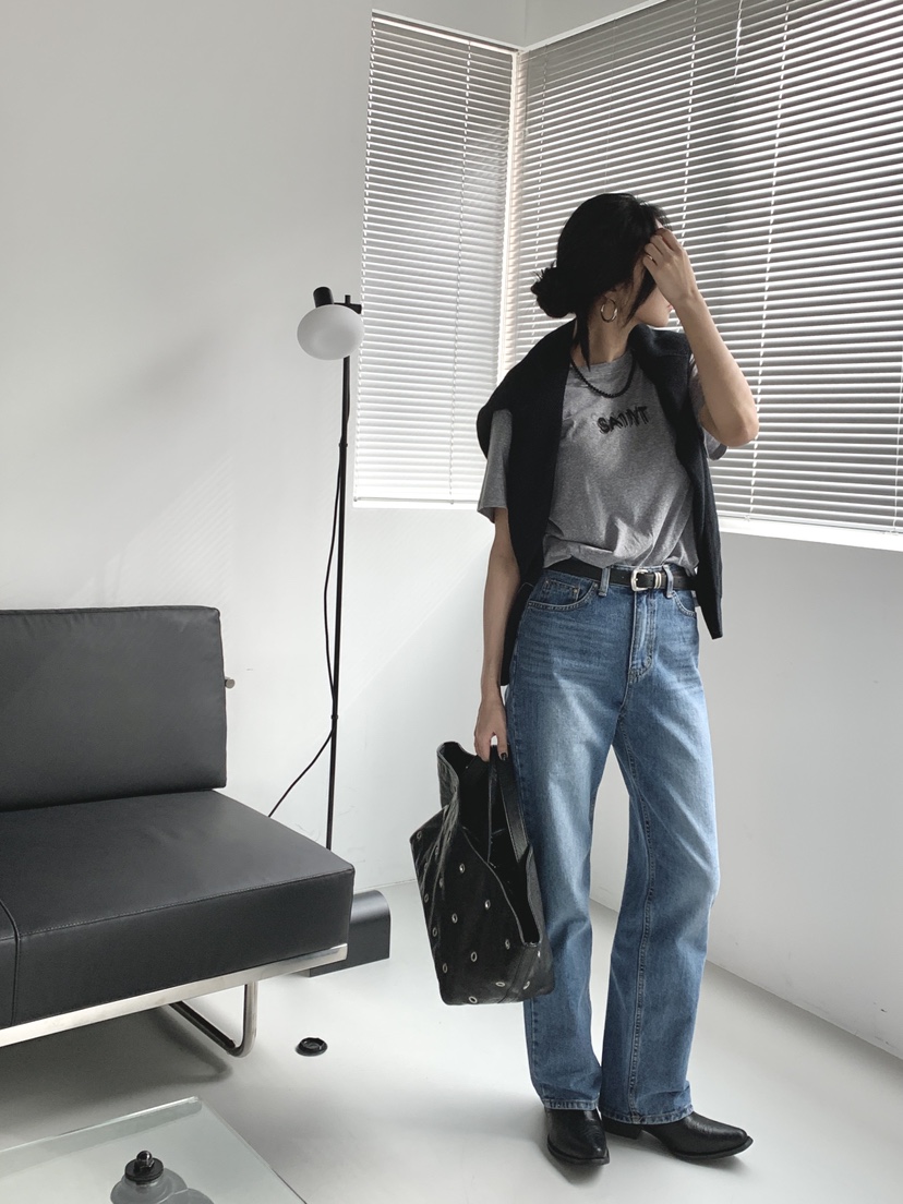 DAVICHI/D.SECOND韓國直郵女裝新款推薦牛仔褲含隨機腰帶DAVICHI/D.SECOND牛仔褲