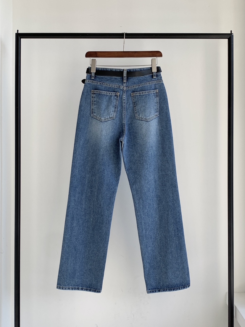 DAVICHI/D.SECOND韓國直郵女裝新款推薦牛仔褲含隨機腰帶DAVICHI/D.SECOND牛仔褲