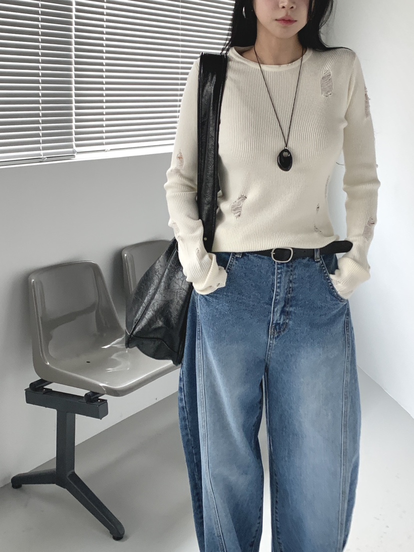 DAVICHI/D.SECOND東大門直郵女士新款熱賣推薦職業針織衫DAVICHI/D.SECOND針織衫