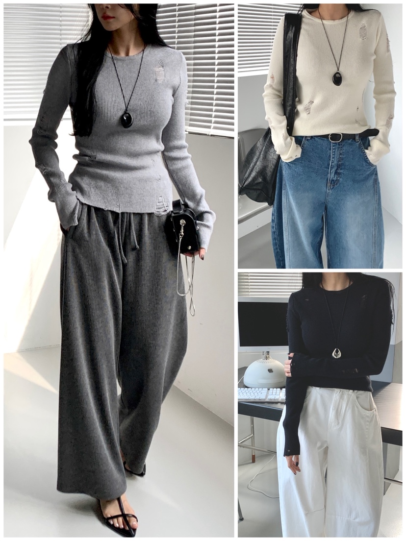 DAVICHI/D.SECOND東大門直郵女士新款熱賣推薦職業針織衫DAVICHI/D.SECOND針織衫