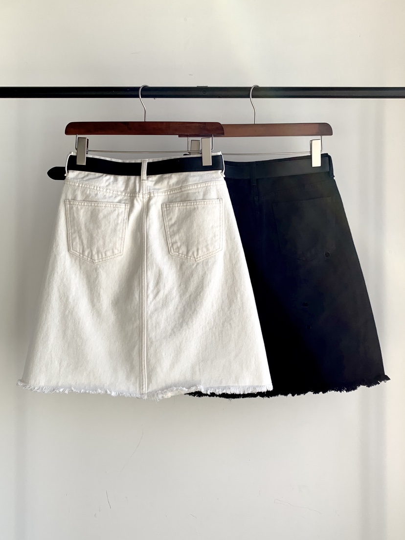 DAVICHI/D.SECOND韓國直郵女士新品休閑半身裙中短裙含隨機腰帶DAVICHI/D.SECOND半身裙/中短裙