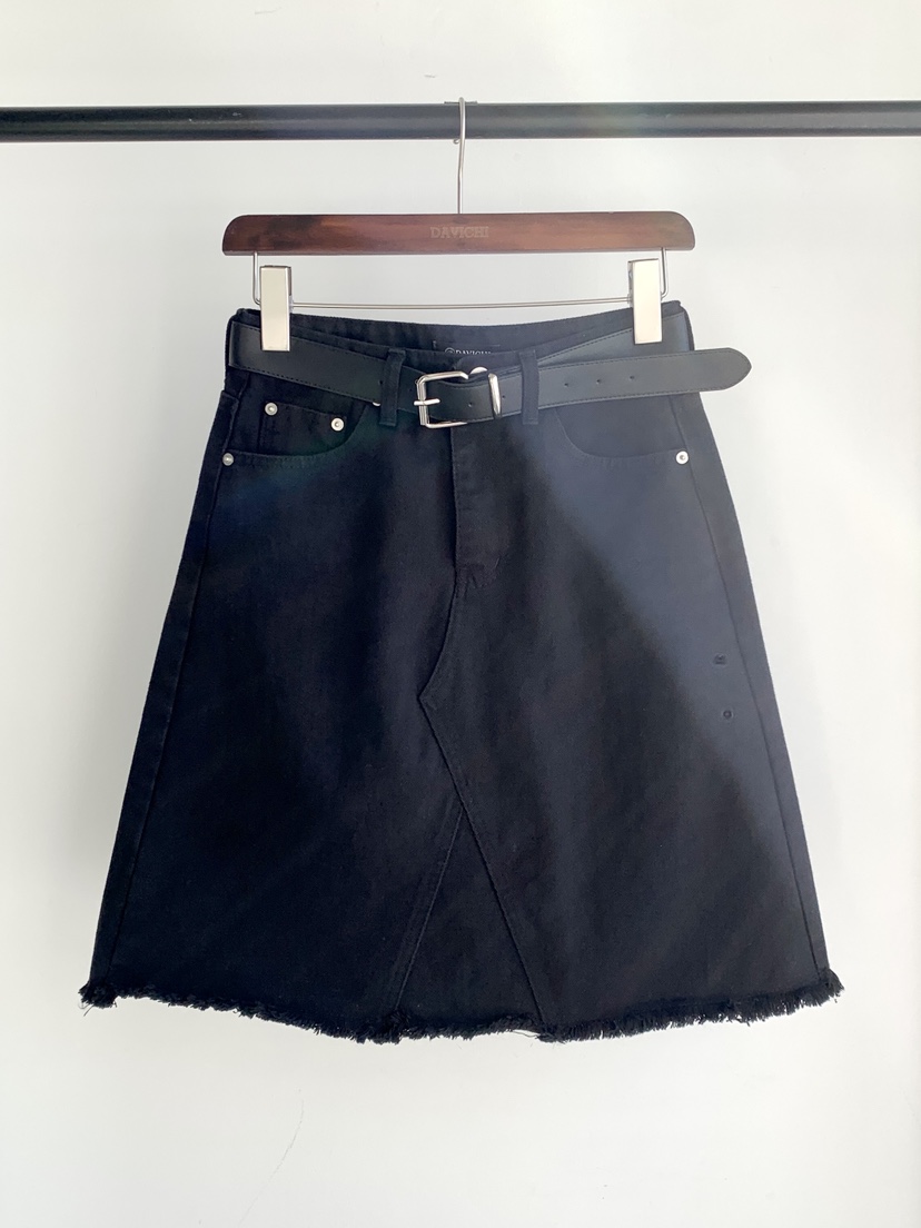 DAVICHI/D.SECOND韓國直郵女士新品休閑半身裙中短裙含隨機腰帶DAVICHI/D.SECOND半身裙/中短裙圖色2