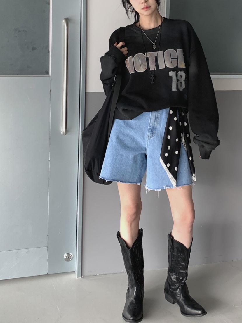 DAVICHI/D.SECOND韓國直郵女士新款時尚短褲含隨機腰帶DAVICHI/D.SECOND短褲