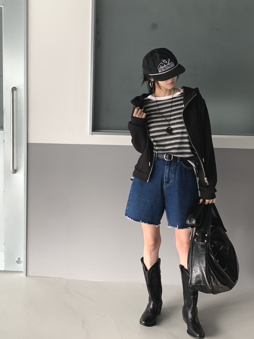 DAVICHI/D.SECOND韓國直郵女士新款時尚短褲含隨機腰帶DAVICHI/D.SECOND短褲