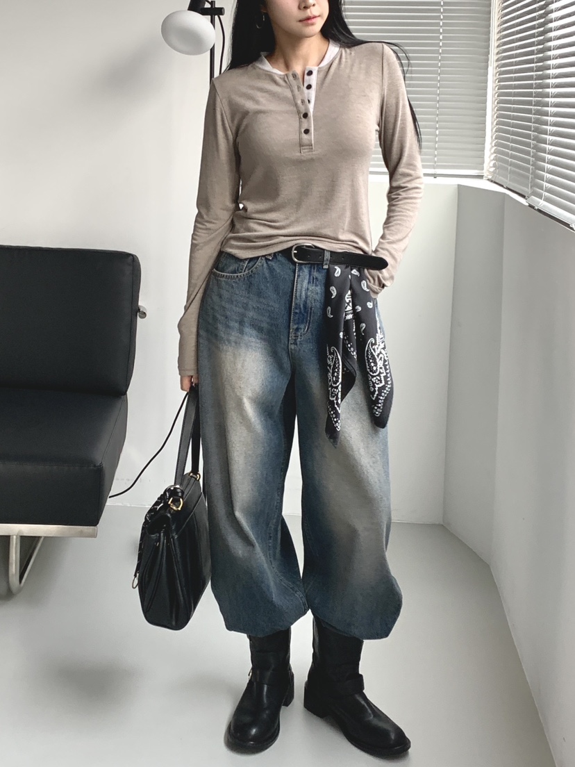 DAVICHI/D.SECOND東大門代購女士新品熱賣牛仔褲含隨機腰帶DAVICHI/D.SECOND牛仔褲