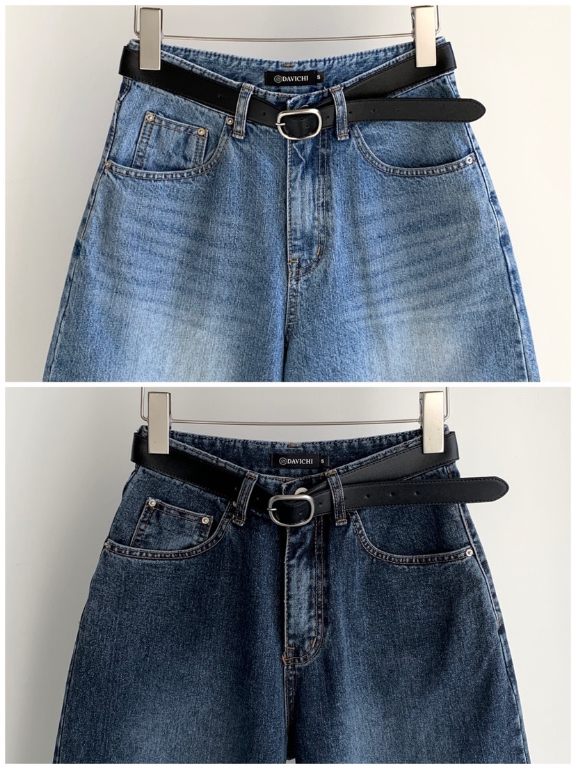DAVICHI/D.SECOND東大門實拍女裝新品人氣牛仔褲含隨機腰帶DAVICHI/D.SECOND牛仔褲