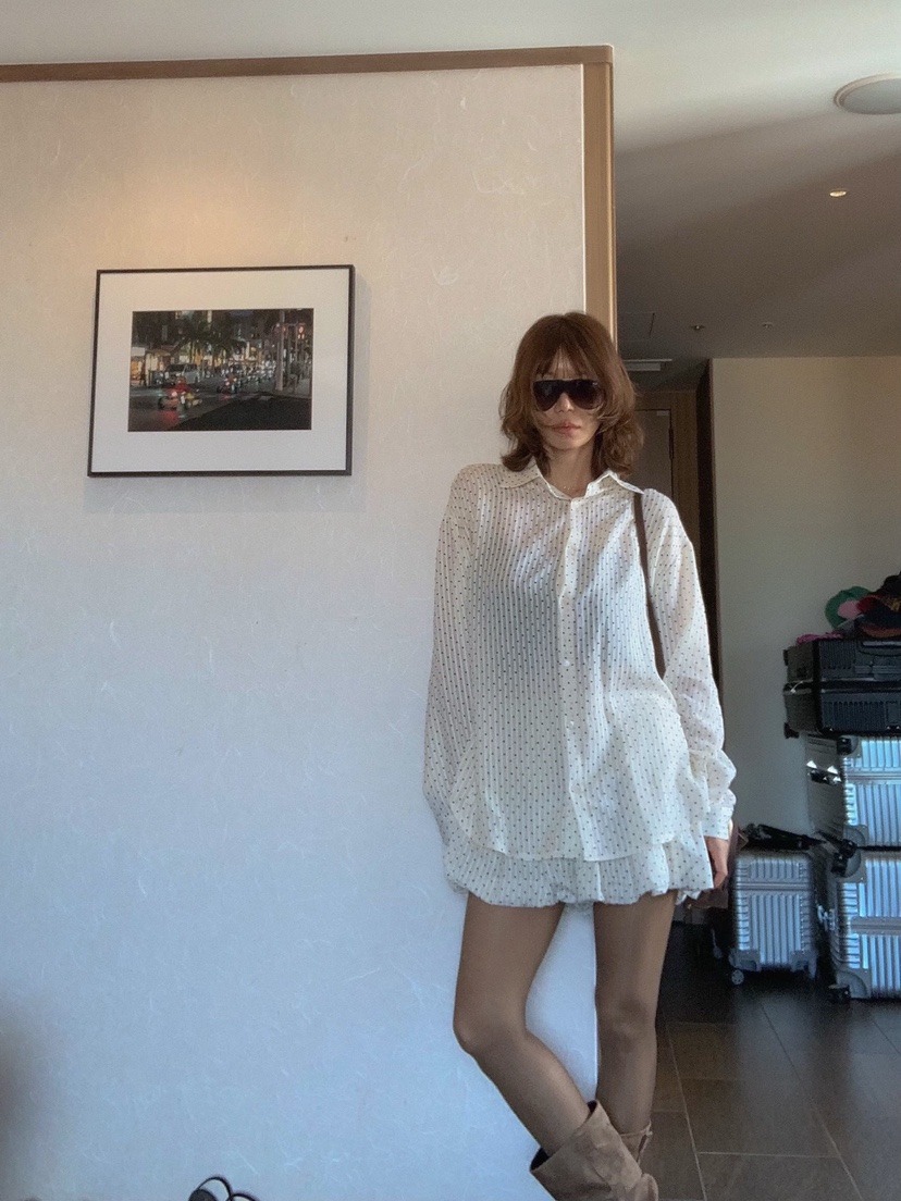 PARIS MATCH韓國直郵女裝新品人氣熱賣職業時尚襯衫蕾絲衫PARIS MATCH襯衫/蕾絲衫