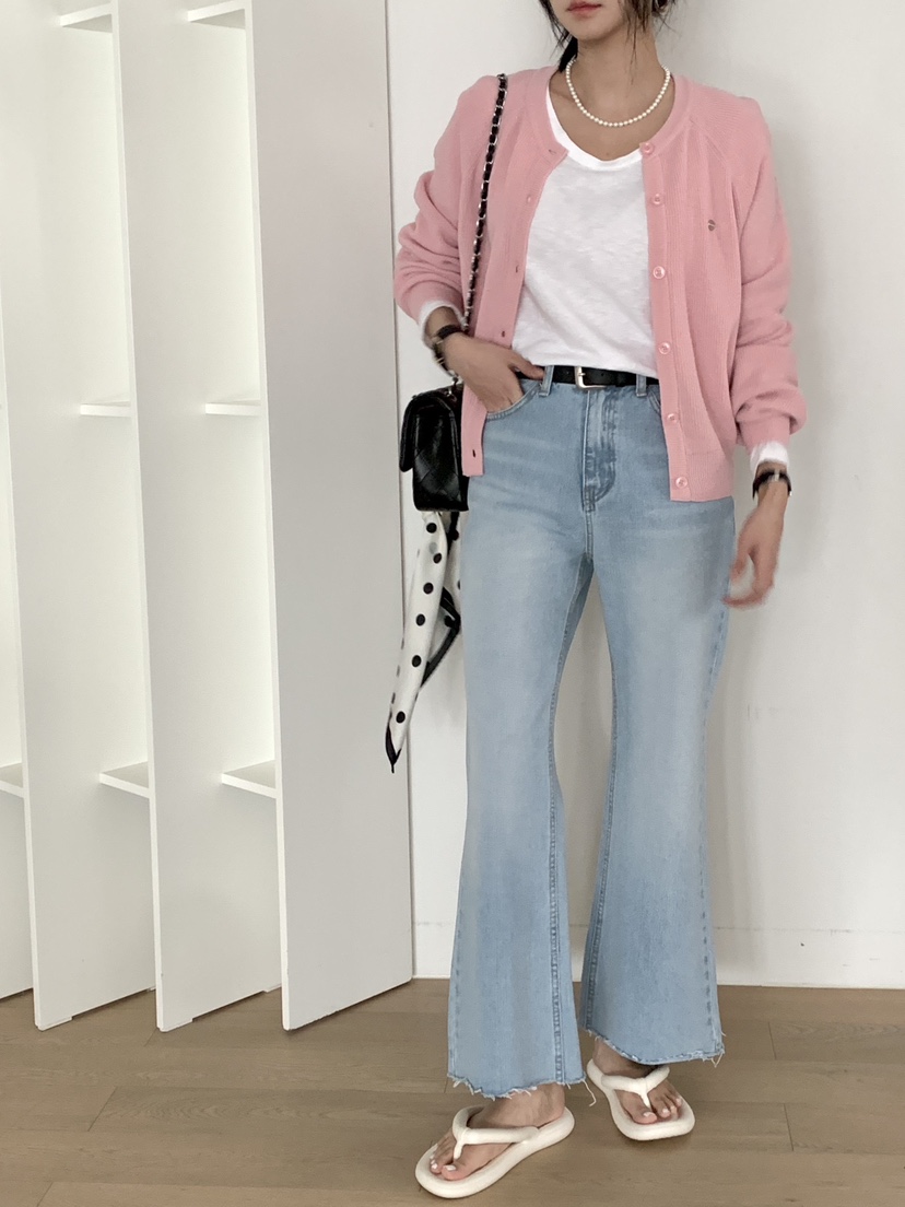 DAVICHI/D.SECOND韓國直郵女裝新款休閑牛仔褲含隨機腰帶DAVICHI/D.SECOND牛仔褲