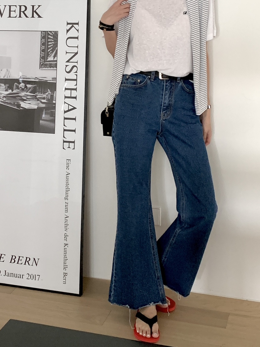 DAVICHI/D.SECOND韓國直郵女裝新款休閑牛仔褲含隨機腰帶DAVICHI/D.SECOND牛仔褲