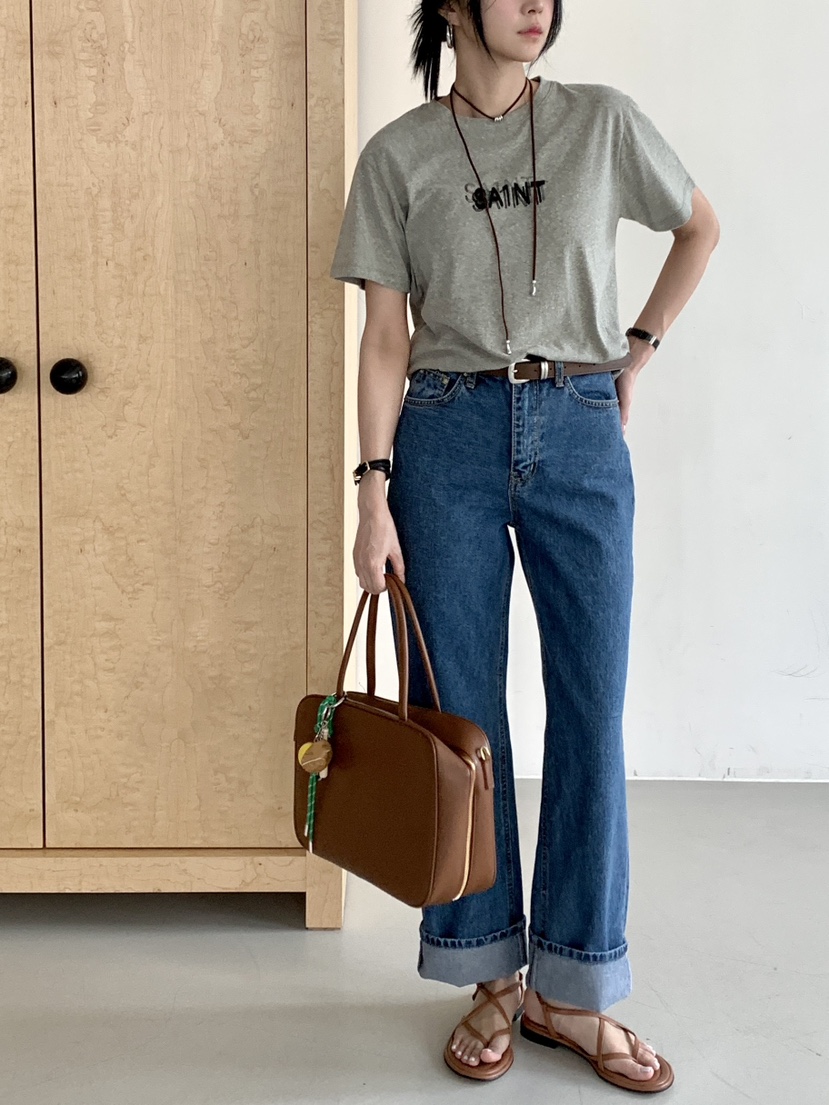 DAVICHI/D.SECOND東大門實拍女裝新款人氣牛仔褲含隨機腰帶DAVICHI/D.SECOND牛仔褲