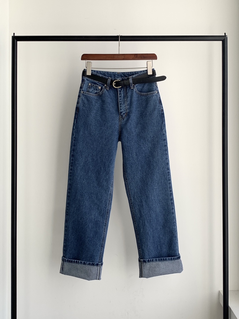 DAVICHI/D.SECOND東大門實拍女裝新款人氣牛仔褲含隨機腰帶DAVICHI/D.SECOND牛仔褲圖色1